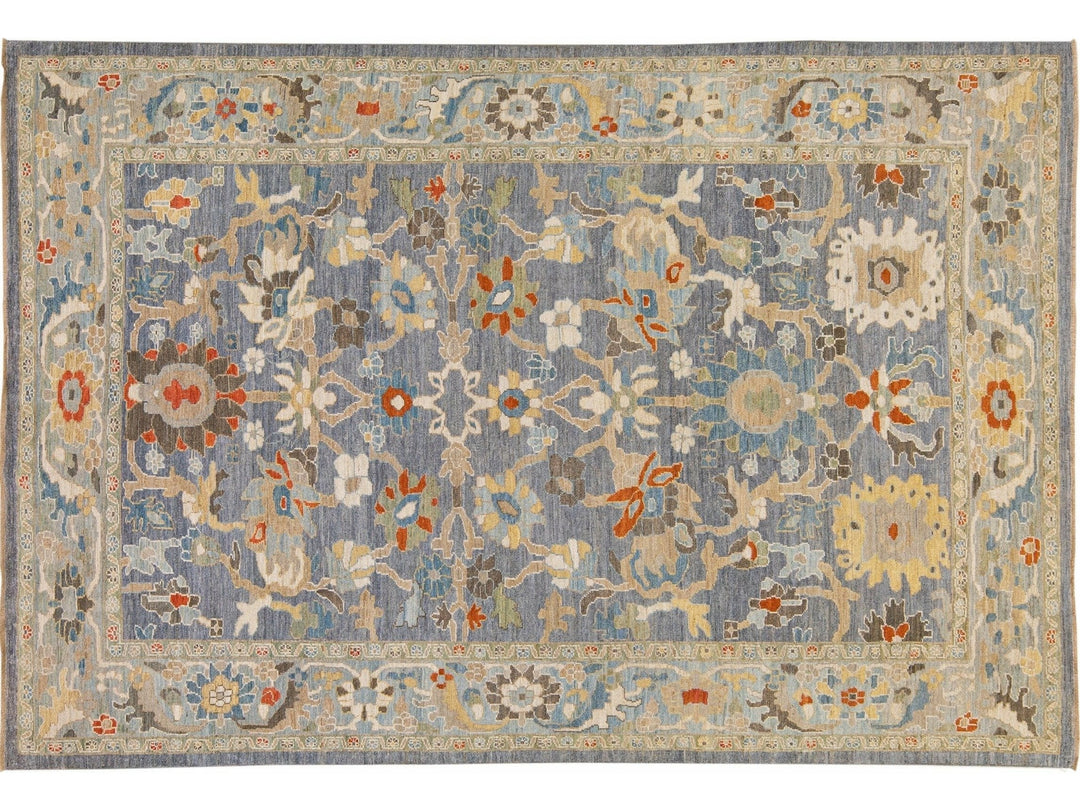 Modern Sultanabad Wool Rug 9 X 13
