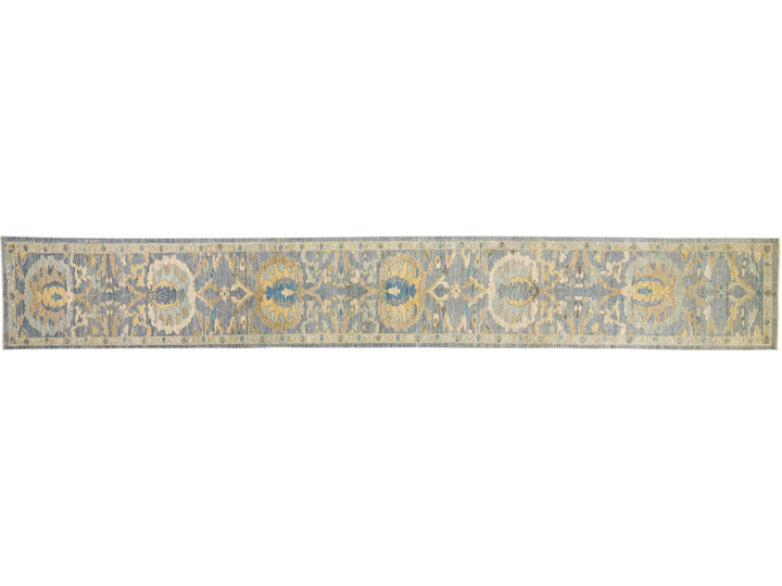 Modern Sultanabad Long Wool Runner 4 X 26