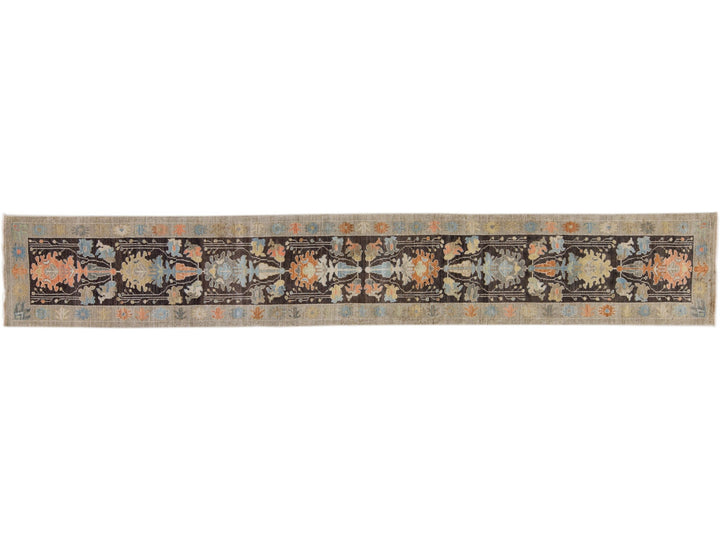 Modern Sultanabad Long Wool Runner 3 X 18
