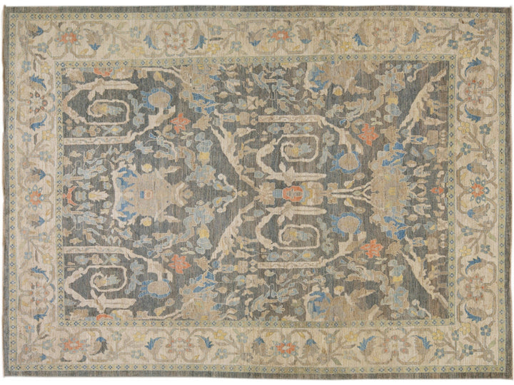 Modern Sultanabad Wool Rug 12 X 17