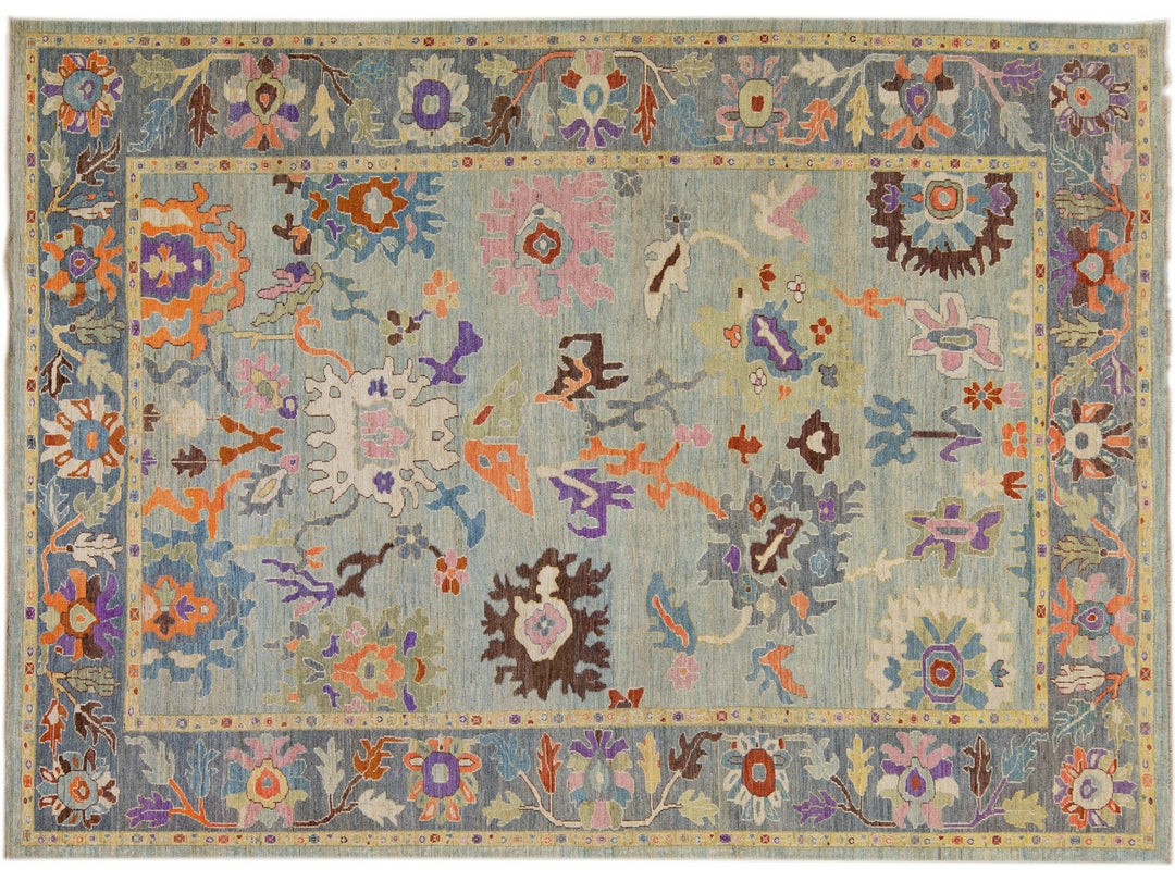 Modern Sultanabad Wool Rug 10 X 14