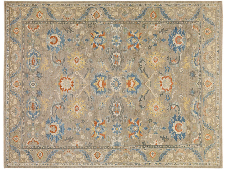 Modern Sultanabad Wool Rug 11 X 16
