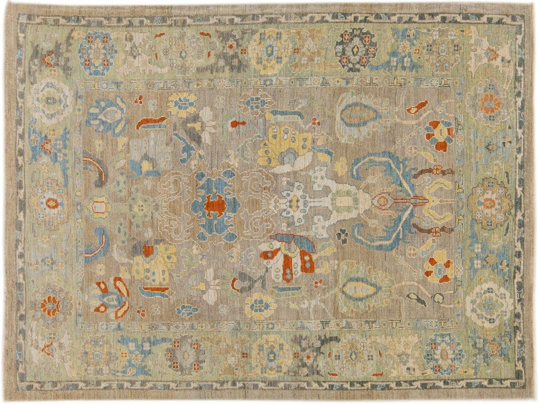 Modern Sultanabad Wool Rug 7 X 10