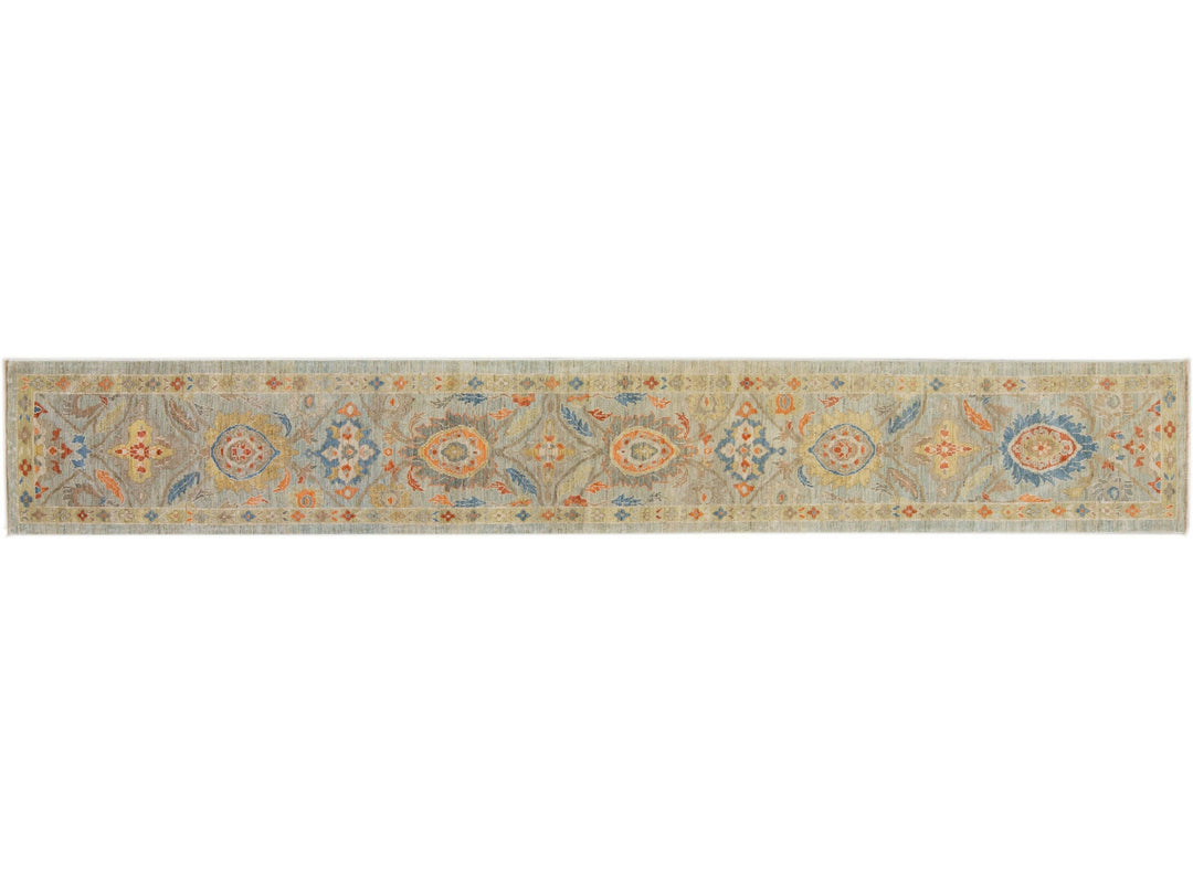 Modern Sultanabad Long Wool Runner 3 X 20
