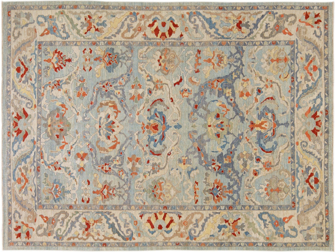 Modern Sultanabad Wool Rug 11 X 14