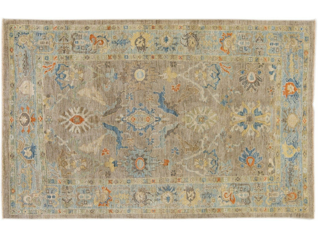 Modern Sultanabad Wool Rug 6 X 10