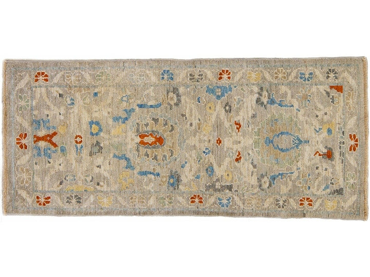 Modern Sultanabad Wool Runner 3 X 6
