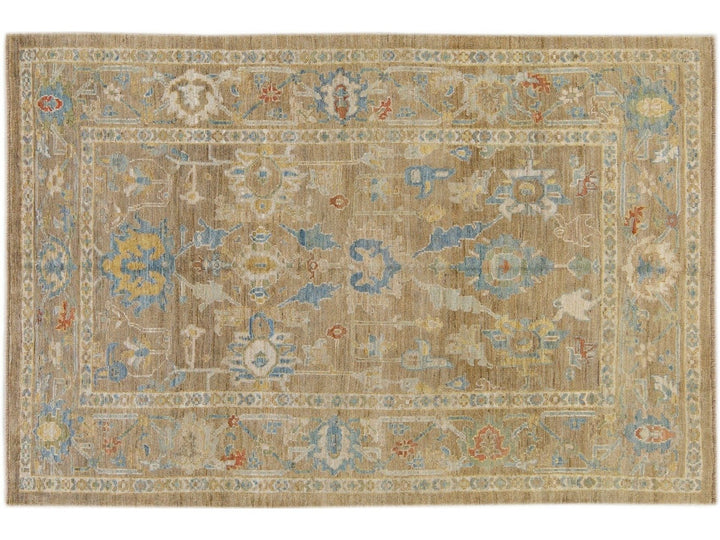 Modern Sultanabad Wool Rug 6 X 9