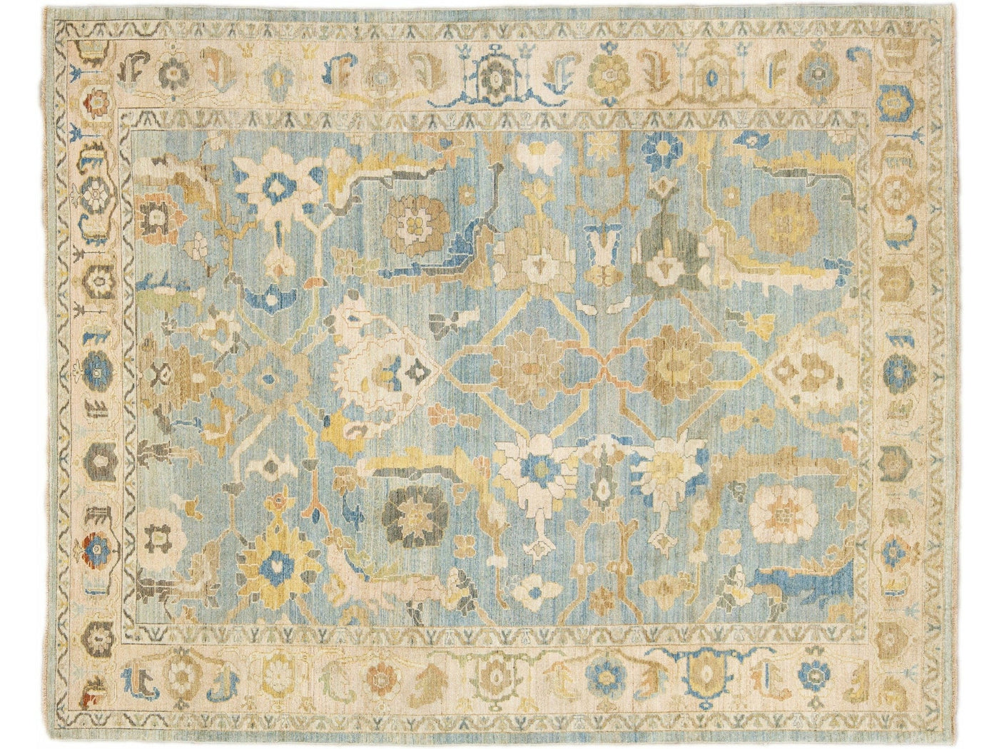 Modern Sultanabad Wool Rug 11 X 13