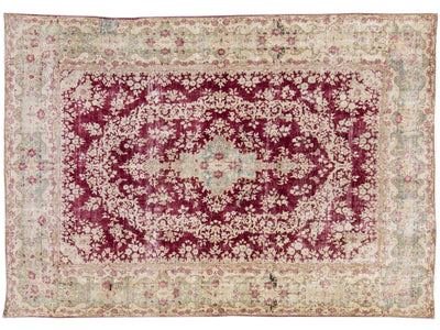 Vintage Tabriz Wool Rug 10 X 14