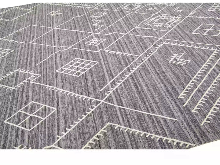 Modern Flaweave Wool Rug 10 X 14