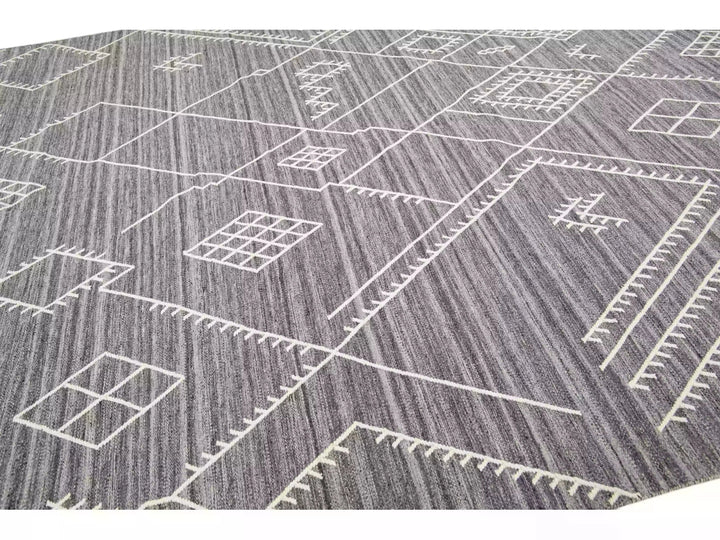 Modern Flaweave Wool Rug 10 X 14