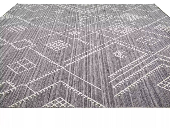 Modern Flaweave Wool Rug 10 X 14