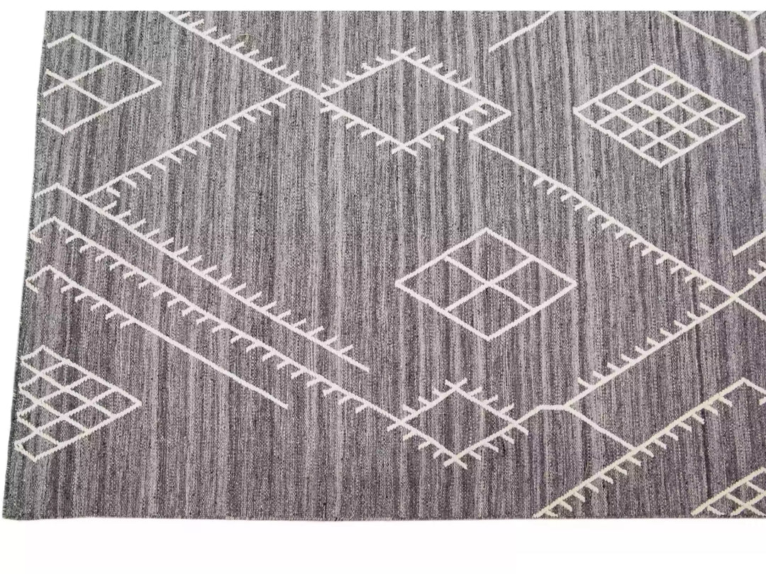 Modern Flaweave Wool Rug 10 X 14