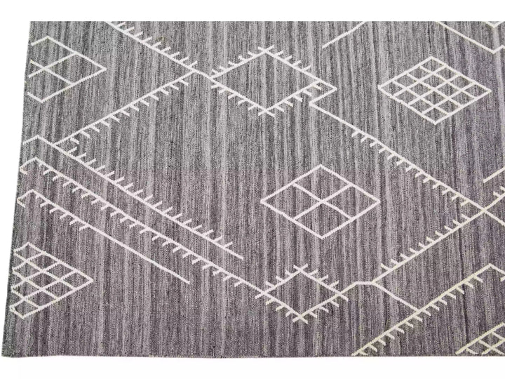 Modern Flaweave Wool Rug 10 X 14