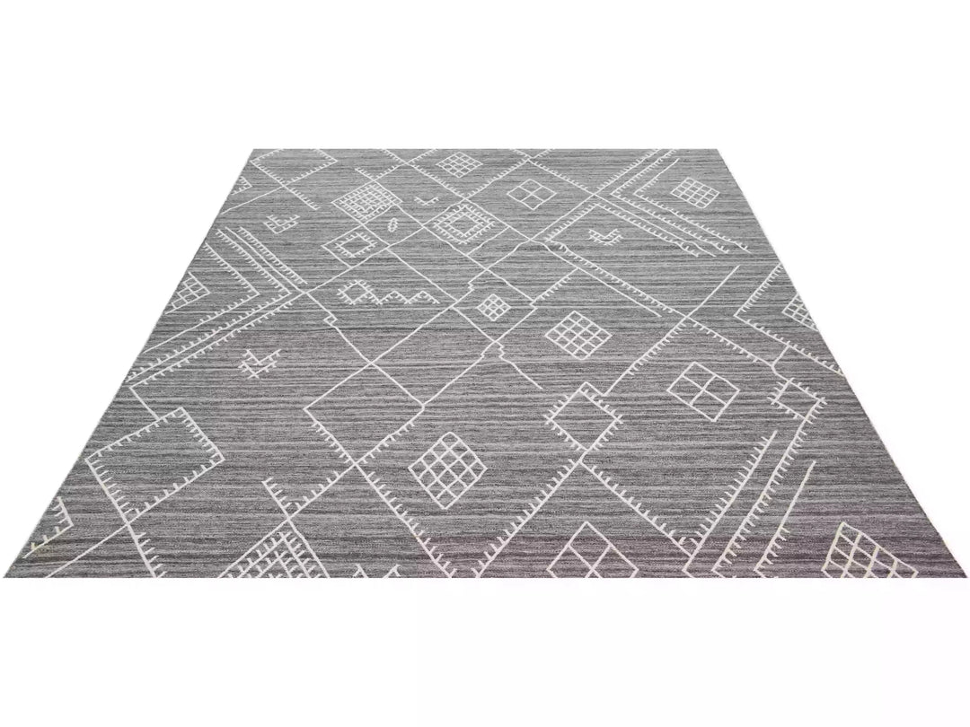 Modern Flaweave Wool Rug 10 X 14