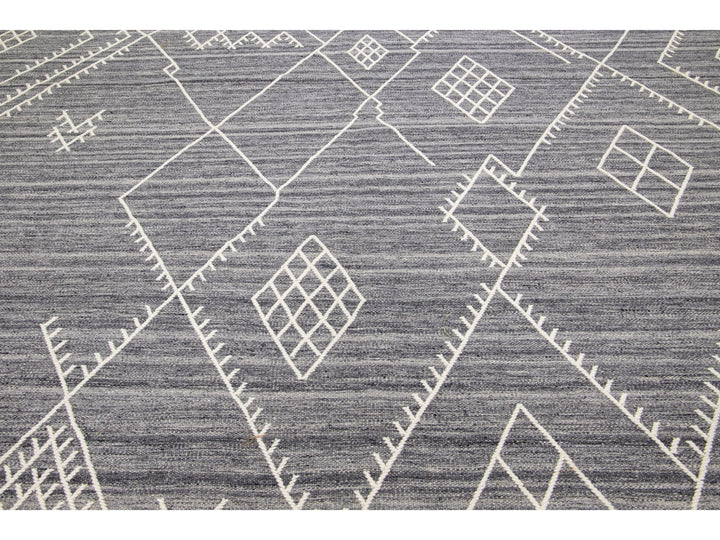 Modern Flaweave Wool Rug 10 X 14