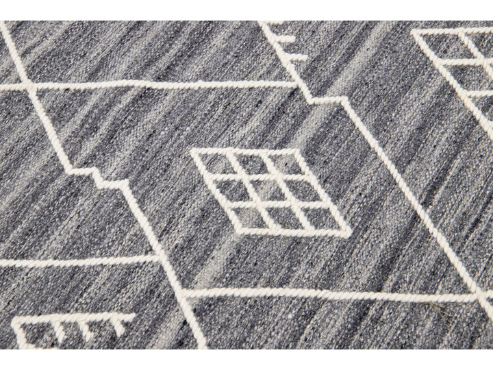 Modern Flaweave Wool Rug 10 X 14