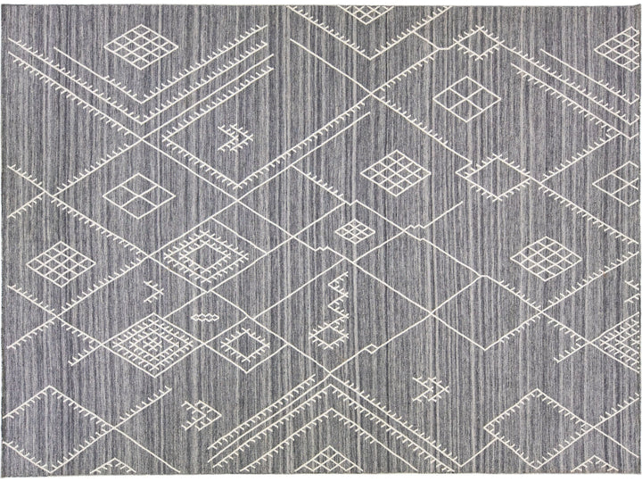 Modern Flaweave Wool Rug 10 X 14