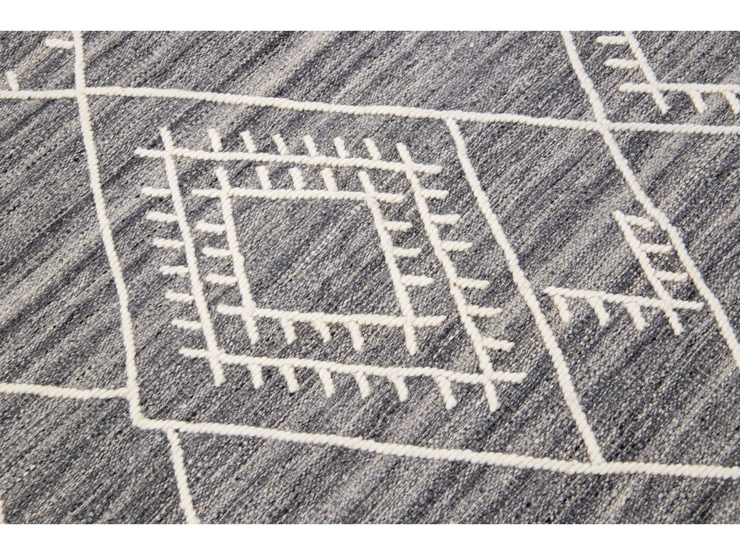 Modern Flaweave Wool Rug 10 X 14