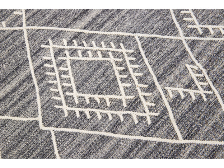 Modern Flaweave Wool Rug 10 X 14