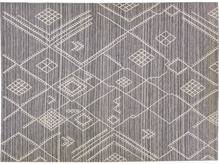 Modern Flaweave Wool Rug 10 X 14