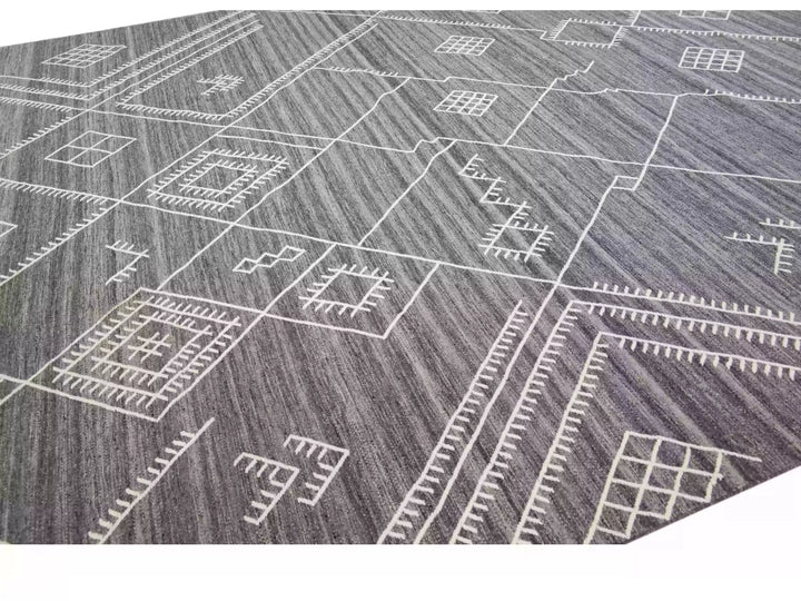 Modern Flaweave Wool Rug 13 X 15