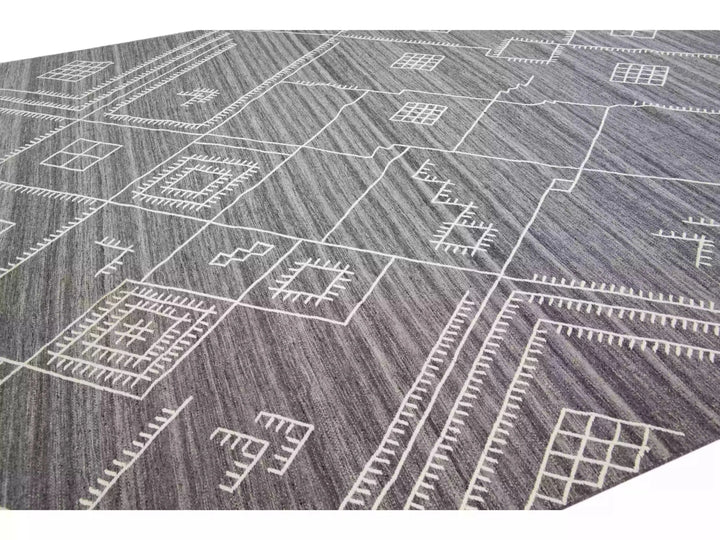 Modern Flaweave Wool Rug 13 X 15