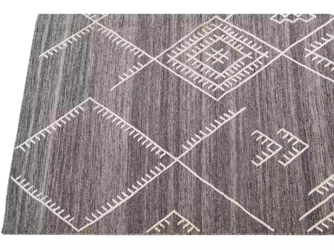 Modern Flaweave Wool Rug 13 X 15
