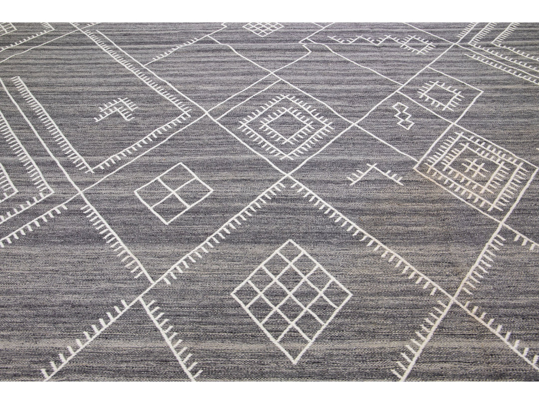 Modern Flaweave Wool Rug 13 X 15