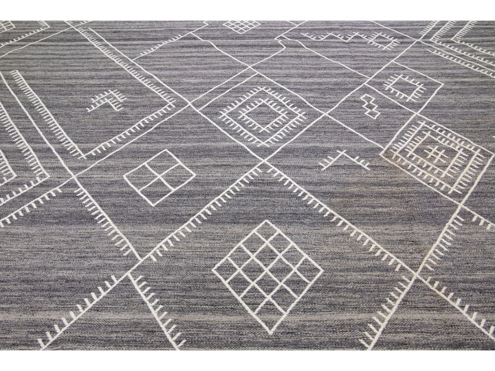 Modern Flaweave Wool Rug 13 X 15