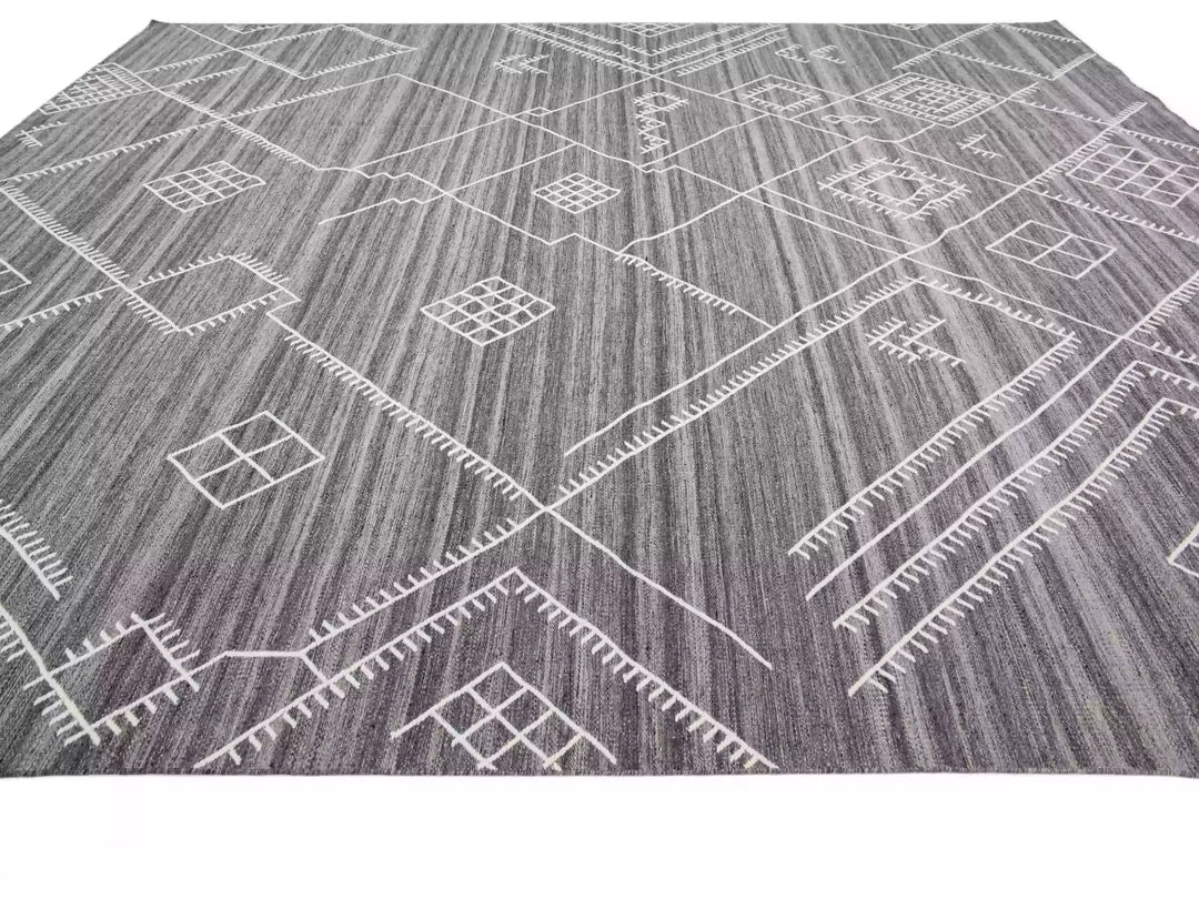 Modern Flaweave Wool Rug 13 X 15