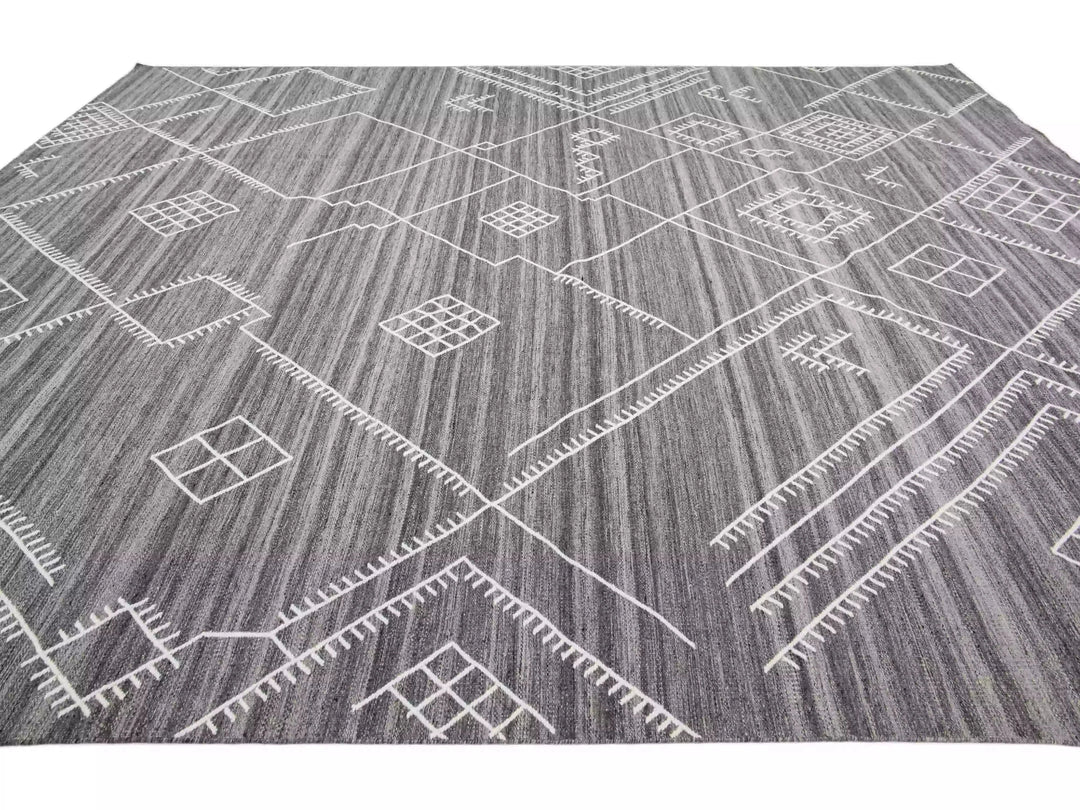 Modern Flaweave Wool Rug 13 X 15