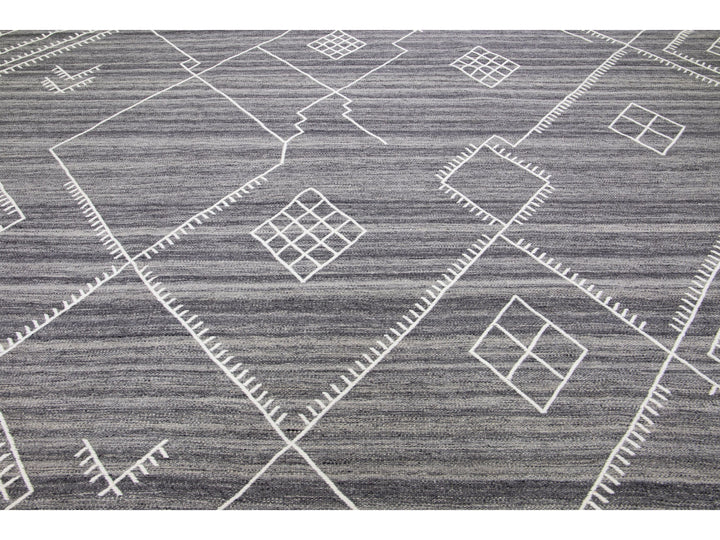 Modern Flaweave Wool Rug 13 X 15