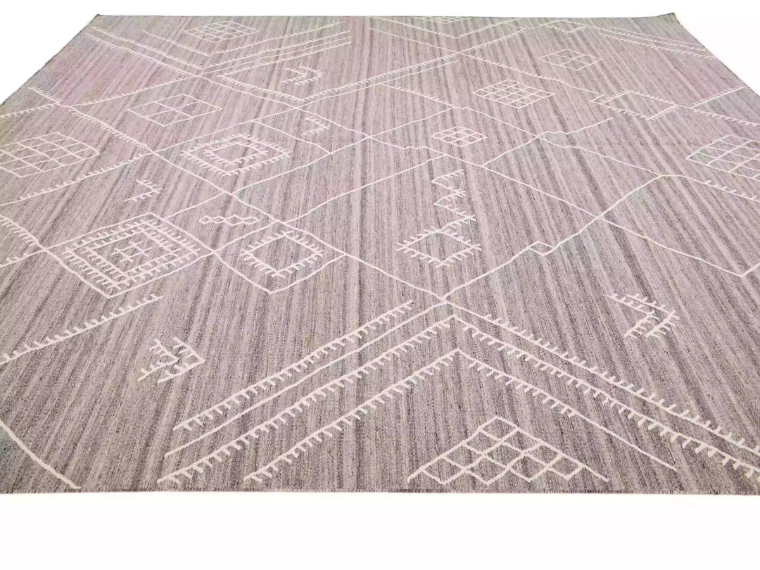 Modern Flaweave Wool Rug 10 X 13