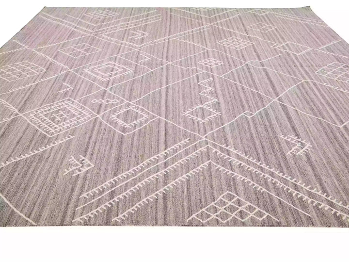 Modern Flaweave Wool Rug 10 X 13