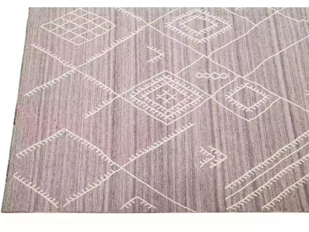 Modern Flaweave Wool Rug 10 X 13