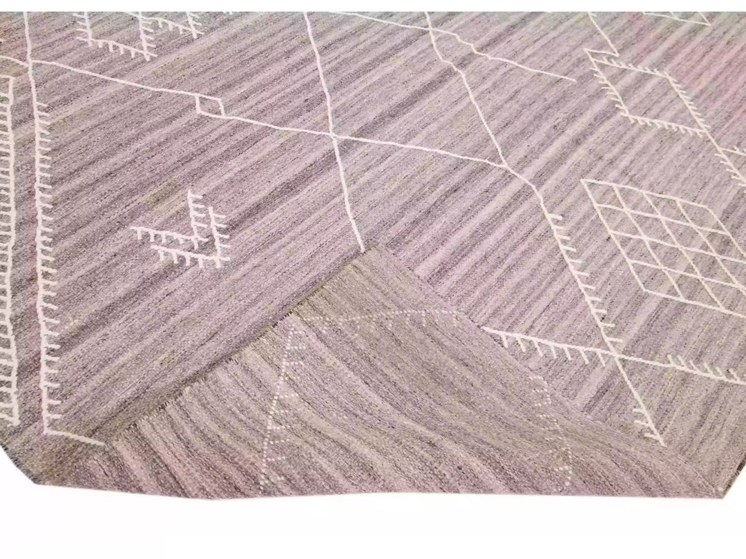 Modern Flaweave Wool Rug 10 X 13