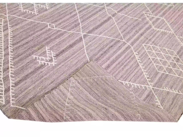 Modern Flaweave Wool Rug 10 X 13