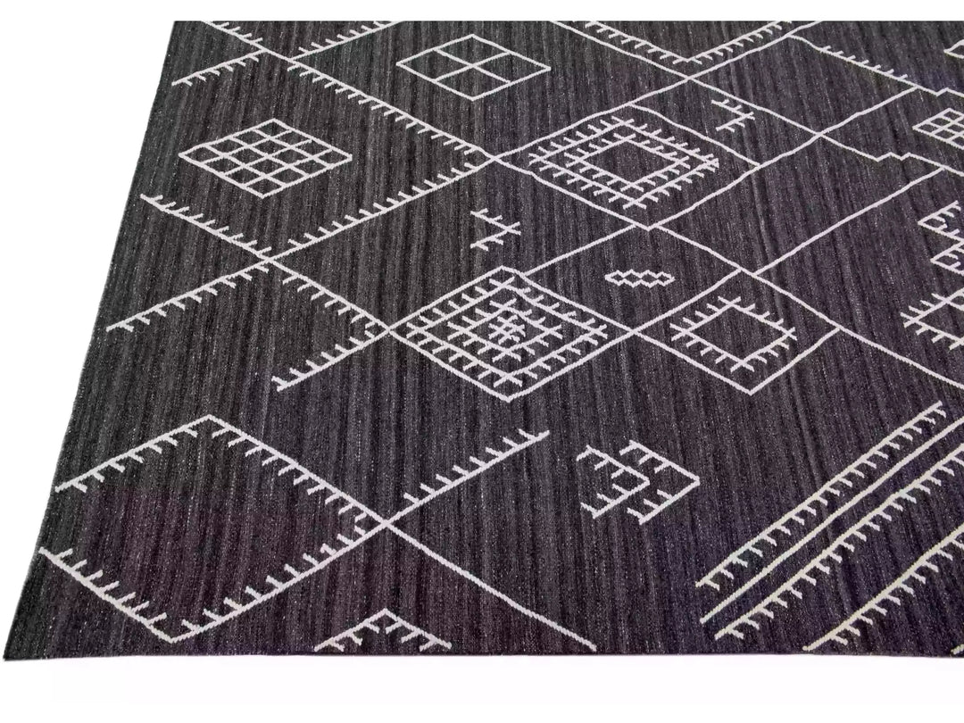 Modern Flaweave Wool Rug 10 X 14