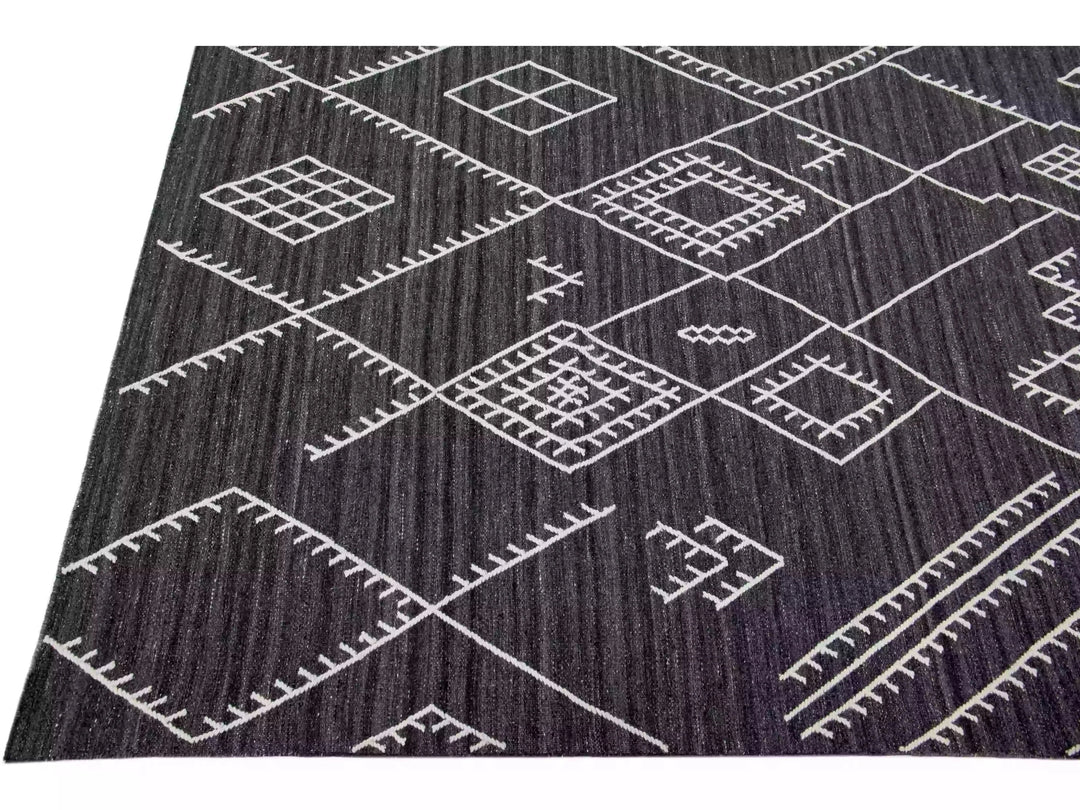 Modern Flaweave Wool Rug 10 X 14