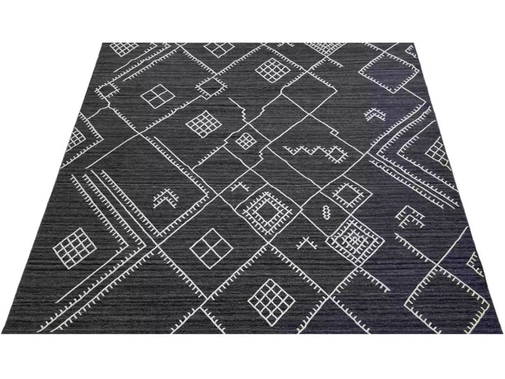 Modern Flaweave Wool Rug 10 X 14