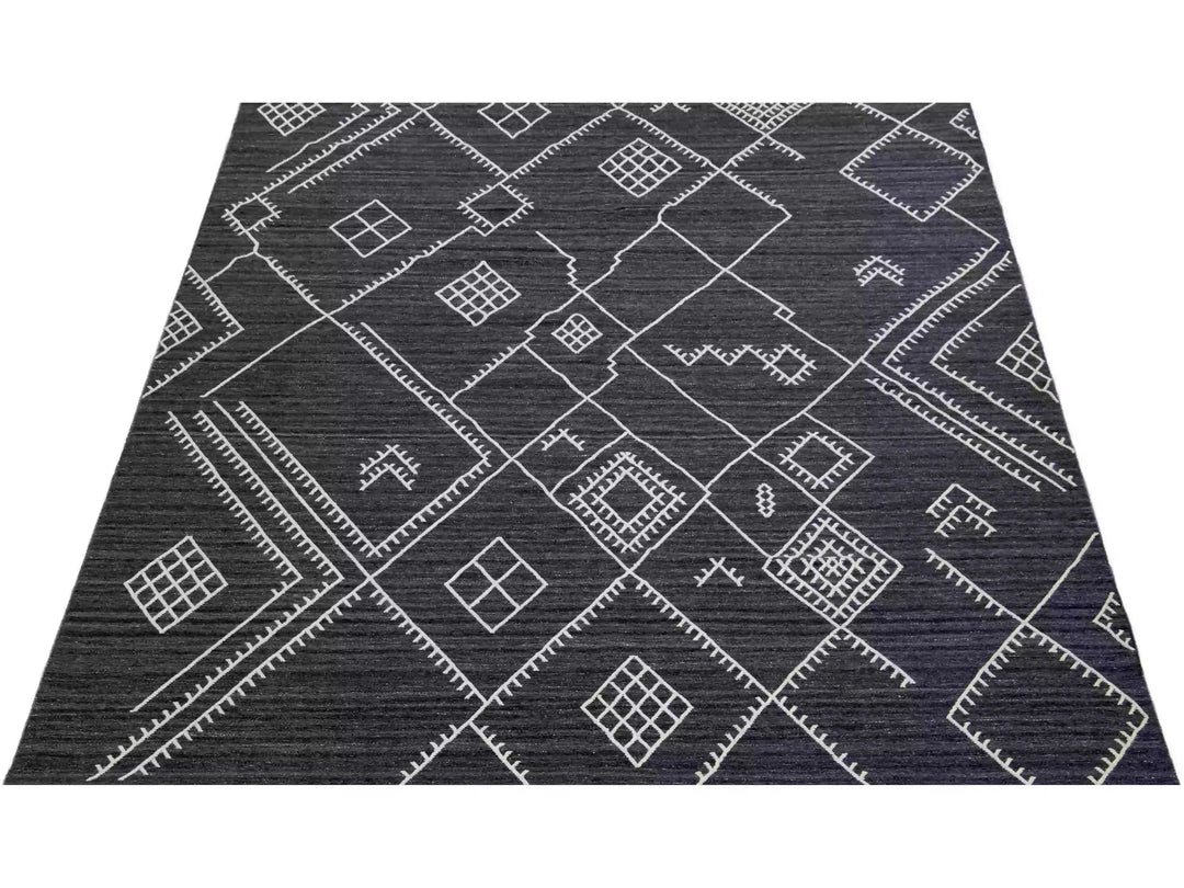 Modern Flaweave Wool Rug 10 X 14
