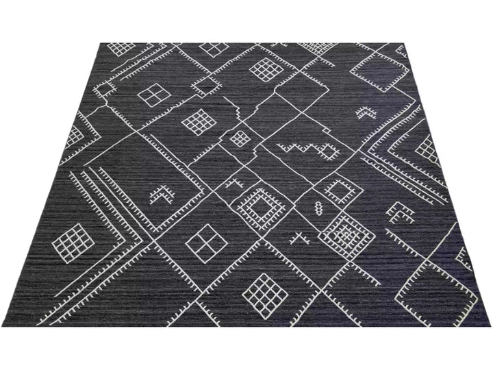 Modern Flaweave Wool Rug 10 X 14