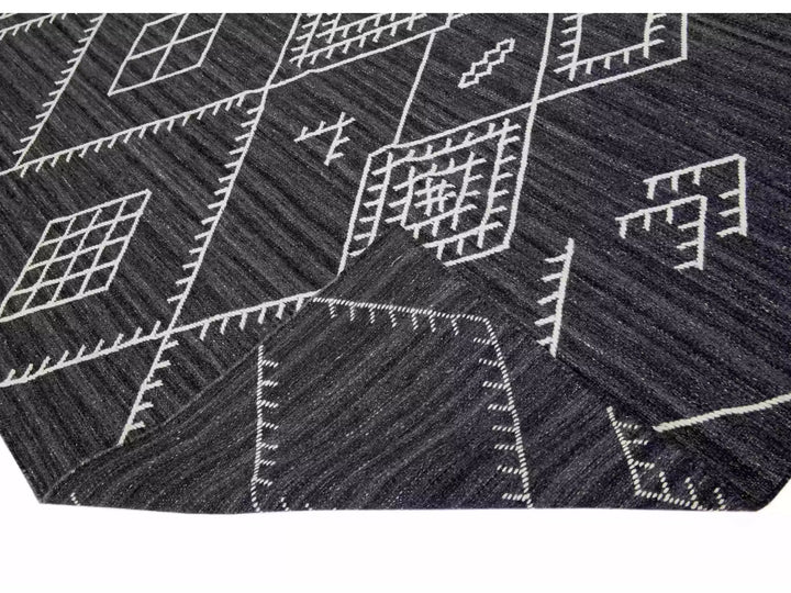 Modern Flaweave Wool Rug 10 X 14