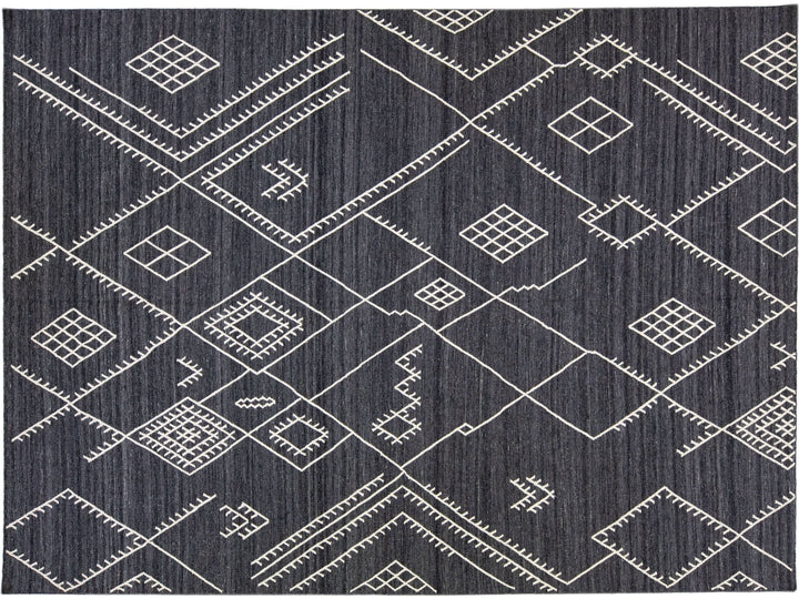 Modern Flaweave Wool Rug 10 X 14