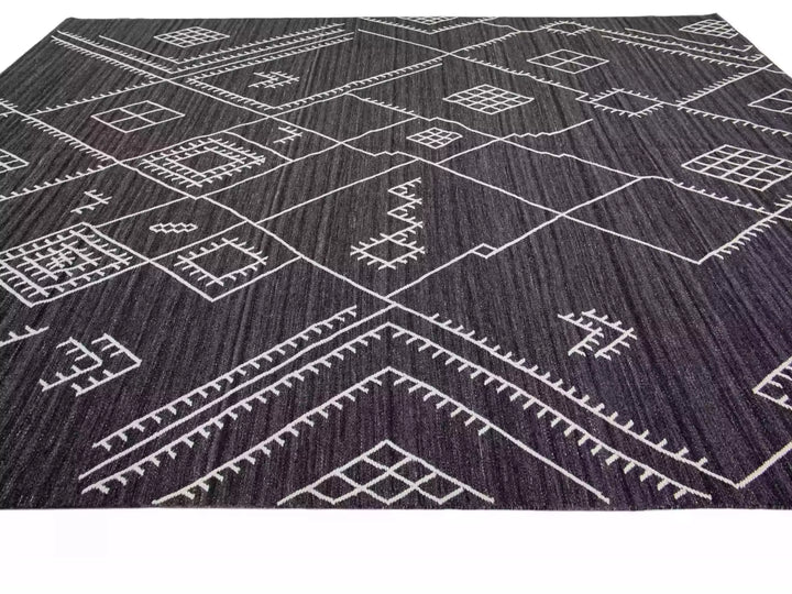 Modern Flaweave Wool Rug 10 X 14