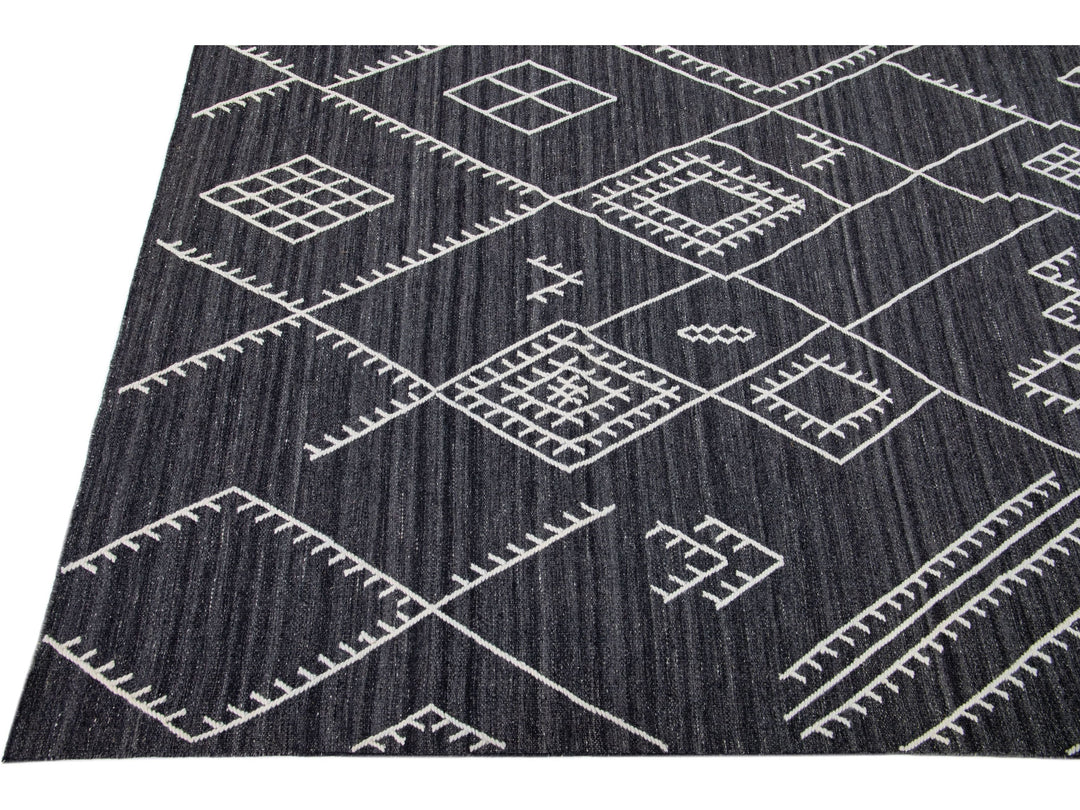 Modern Flaweave Wool Rug 10 X 14
