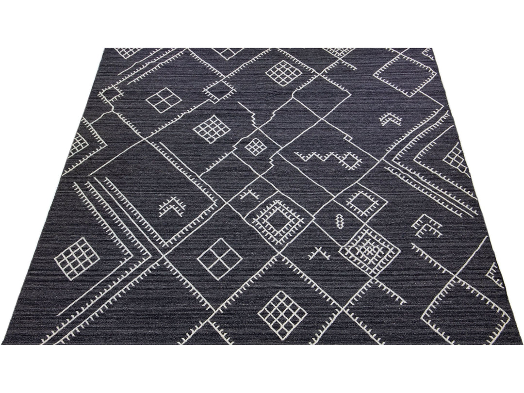Modern Flaweave Wool Rug 10 X 14