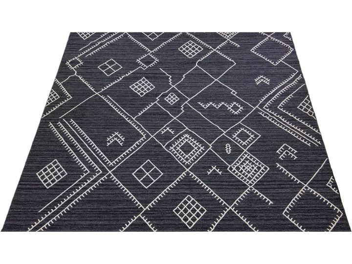 Modern Flaweave Wool Rug 10 X 14